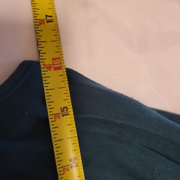 Max Studio Women's Viscose Green V-Neck Criss Cross Waist Dress Size Large - Picture 7 of 8